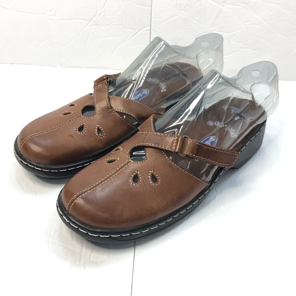 Dr Scholls Sandals Womens Size 7.5 Gel Pac Criss Cross Heel Hook Loop